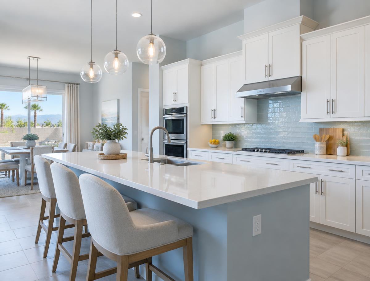 Freshly cleaned modern Las Vegas kitchen